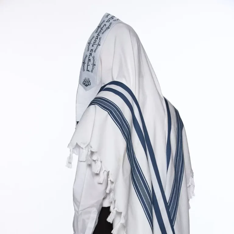 טלית כחולה כותנה 01