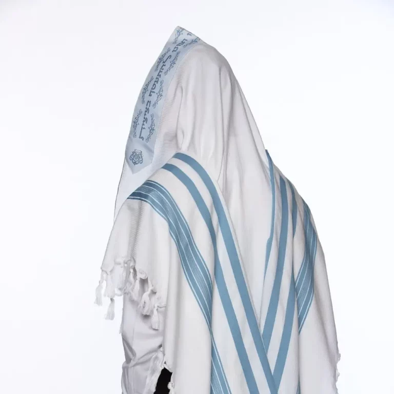 טלית תכלת כותנה 01