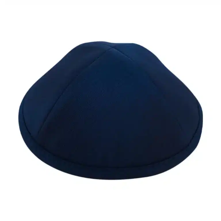 כיפה בד כחול כהה מהודרת