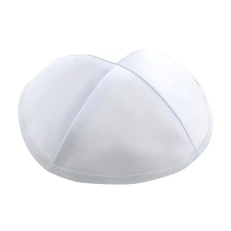 כיפה סאטן לבנה – 17 ס״מ