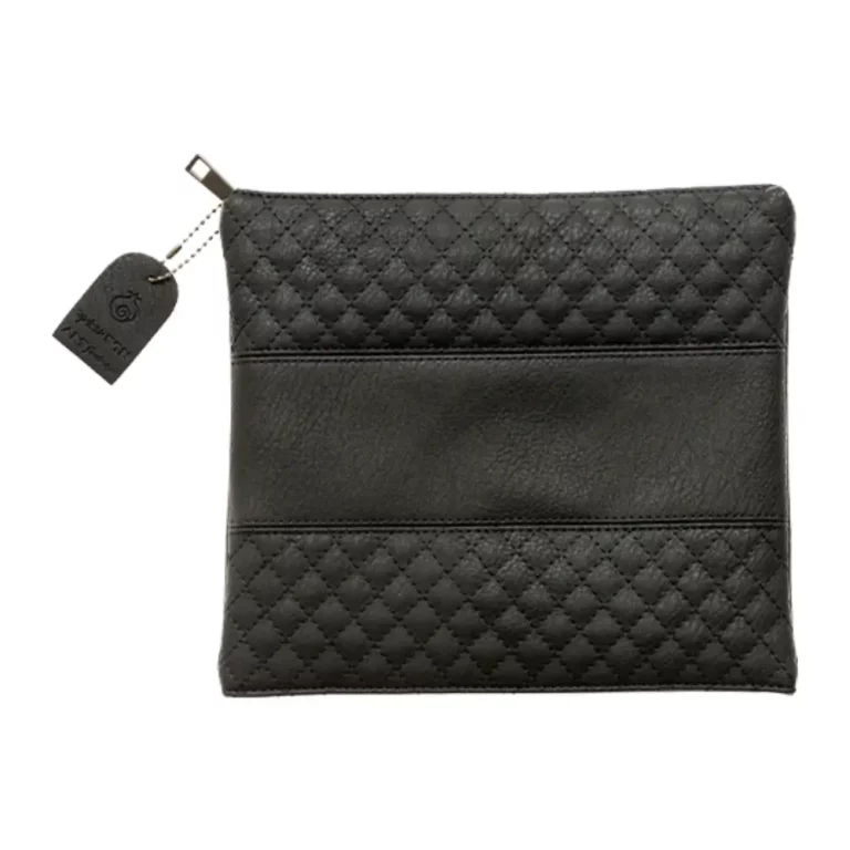 תיק תפילין דמוי עור שחור – עיצוב חלק