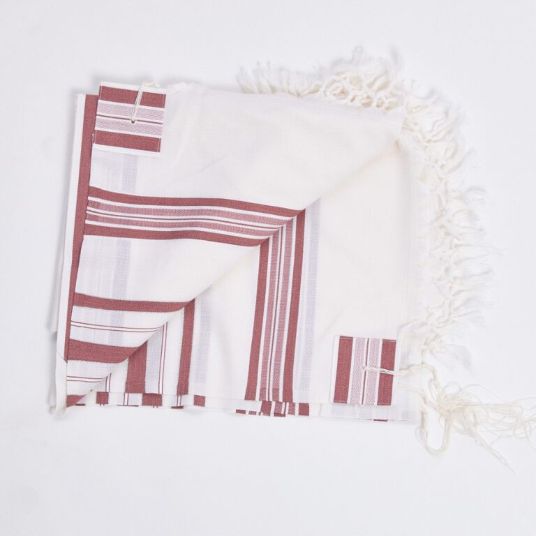 טלית פרימיום בגוון בורדו מלאנג