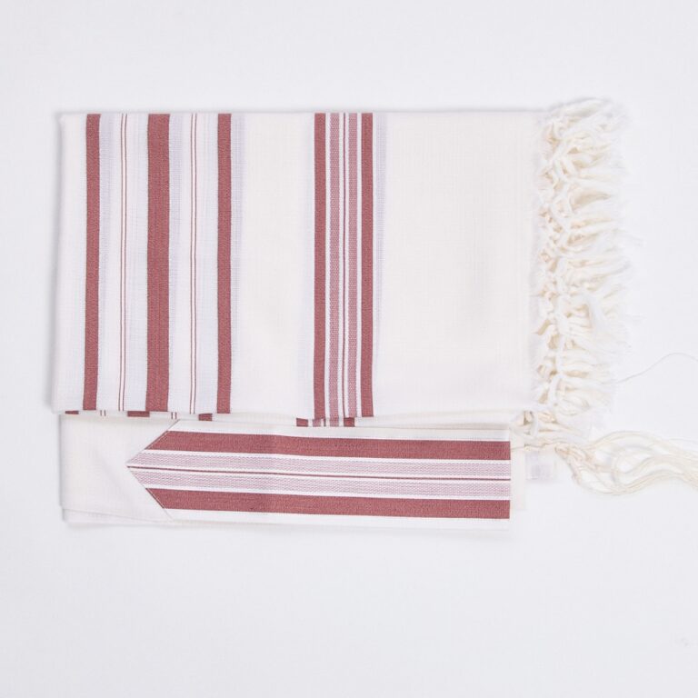 טלית פרימיום בגוון בורדו מלאנג