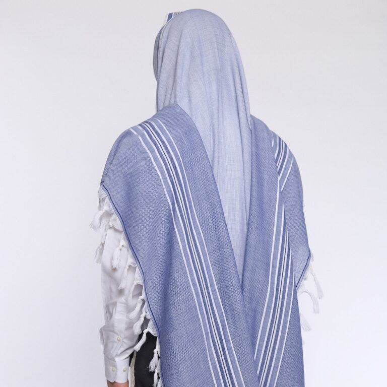 טלית פרימיום מלאנג׳ | ג׳ינס כחול