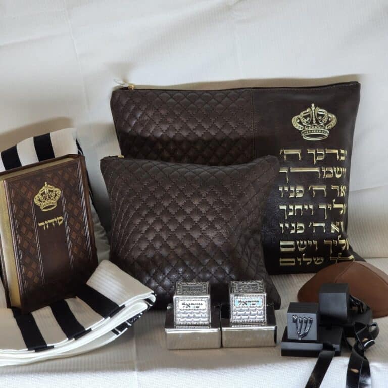 סט טלית תפילין דגם אגוז