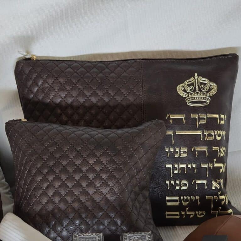 סט טלית תפילין דגם אגוז