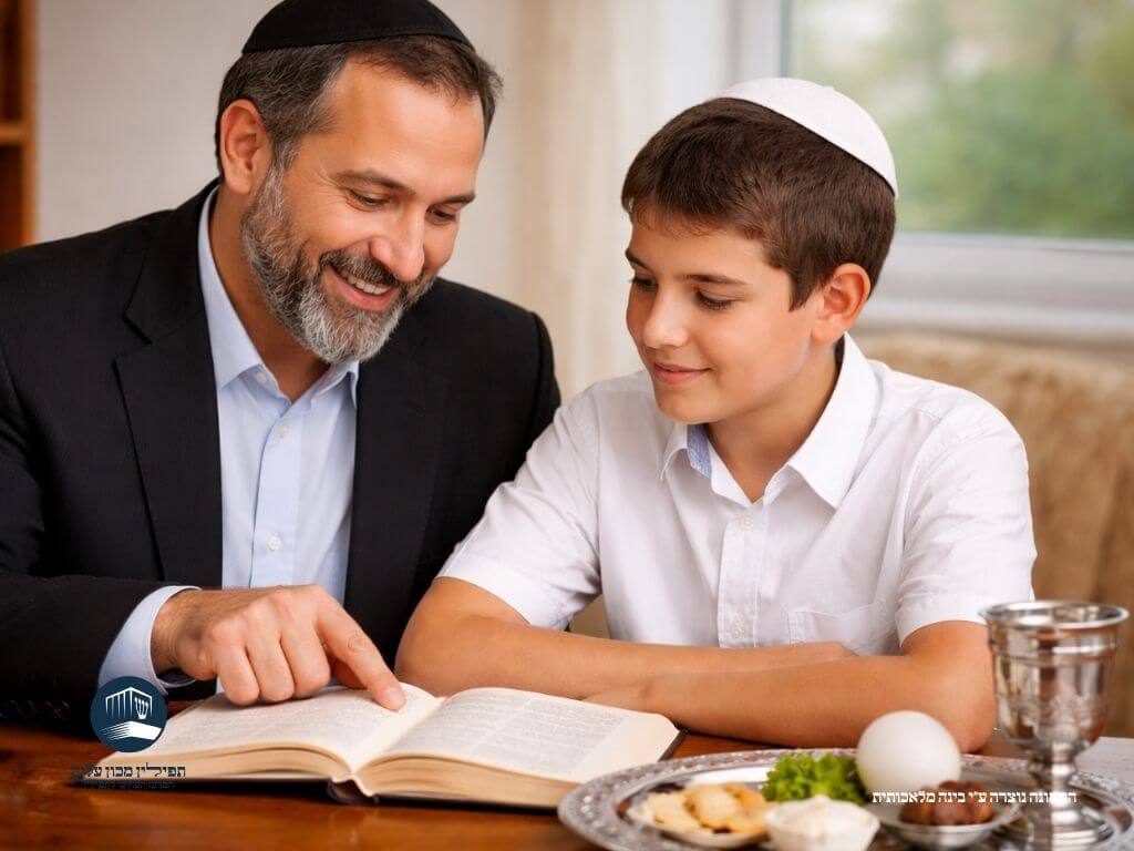 אבא ובן לומדים הלכות פסח
