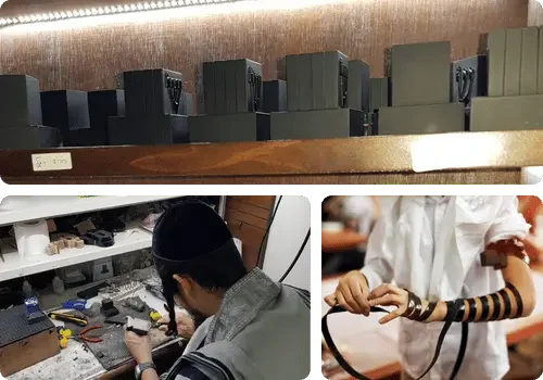 תמונות של התפילין מגיעות מהמפעל לצרכן